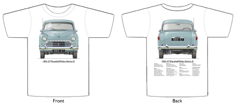 Vauxhall Velox Series E 1955-57 T-shirt Front & Back